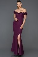 Long Purple Mermaid Prom Dress ABU088