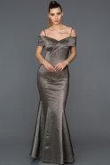 Long Anthracite Mermaid Prom Dress ABU081