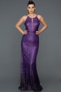 Long Purple Mermaid Prom Dress AB2623
