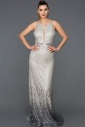 Long Silver-Black Mermaid Prom Dress AB2623