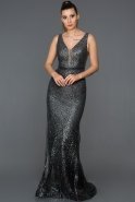 Long Anthracite Mermaid Prom Dress AB2624
