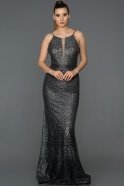 Long Anthracite Mermaid Prom Dress AB2623