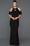 Long Black Prom Gown ABU086