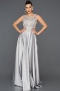 Long Grey Engagement Dress AB1568