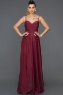 Long Burgundy Prom Gown AB3434