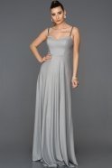Long Grey Prom Gown AB3434