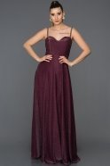 Long Plum Prom Gown AB3434