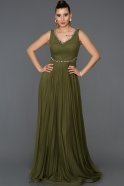 Long Olive Drab Engagement Dress AB7085