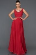 Long Red Engagement Dress AB7085