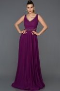 Long Purple Engagement Dress AB7085