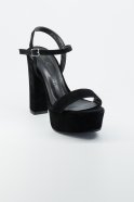 Black Suede Evening Shoes AB1008