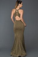 Long Black-Gold Mermaid Prom Dress AB7516
