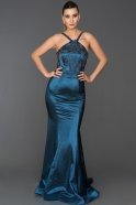 Long Sax Blue Mermaid Evening Dress AB2576