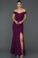 Long Violet Mermaid Prom Dress ABU052