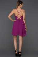 Short Purple Prom Gown ABK001