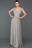 Long Grey Evening Dress ABU025