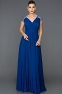 Long Sax Blue Evening Dress ABU025