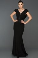 Long Black Mermaid Prom Dress ABU140