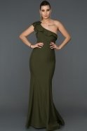 Long Olive Drab Mermaid Prom Dress ABU310