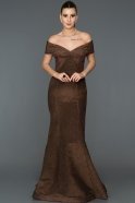 Long Bronze Mermaid Evening Dress ABU042