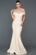 Long White Mermaid Evening Dress ABU042