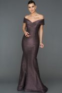 Long Violet Mermaid Evening Dress ABU042
