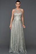 Long Grey Engagement Dress ABU247