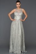 Long Silver Engagement Dress ABU247