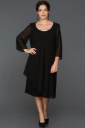 Black Plus Size Evening Dress ABK106