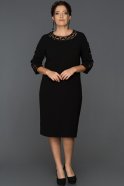 Black Plus Size Evening Dress ABK226