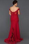 Long Red Oversized Evening Dress ABU013