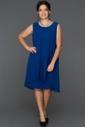 Short Sax Blue Plus Size Dress AB98686
