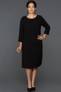 Black Plus Size Evening Dress ABK042