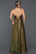 Long Gold Prom Gown ABU168