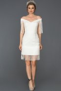 White Invitation Dress ABK006
