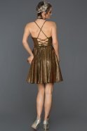 Short Gold Invitation Dress ABK085