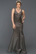 Long Black-Silver Mermaid Evening Dress AB7424
