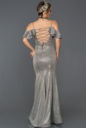 Long Black-Silver Mermaid Evening Dress ABU356