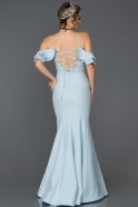 Long Light Blue Mermaid Prom Dress ABU035
