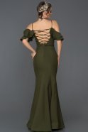 Long Olive Drab Mermaid Prom Dress ABU035