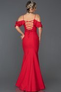 Long Red Mermaid Prom Dress ABU035