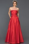 Long Red Engagement Dress AB4515