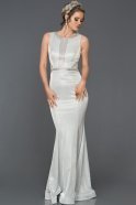 Long Silver Mermaid Prom Dress AB4560