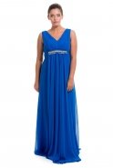 Long Sax Blue Prom Dress O4103