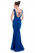 Long Sax Blue Evening Dress F1970