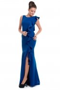 Long Sax Blue Evening Dress F1939
