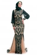 Green Hijab Dress S4013
