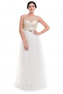 Long White Evening Dress O9033