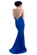Long Sax Blue Evening Dress O4011