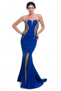 Long Sax Blue Evening Dress O1335